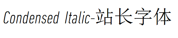 Condensed Italic字体转换